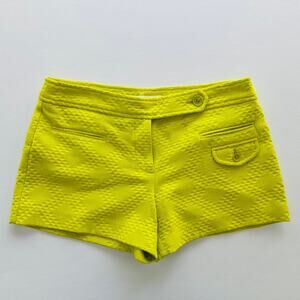 Trina Turk Ricardo Textured Limeade Shorts Size 4 Yacht Boat Summer Beach Prep